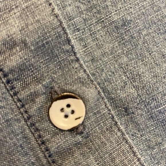 J.Jill Blue Denim Button-Up Long Sleeved Shirt Dress - Picture 10 of 11